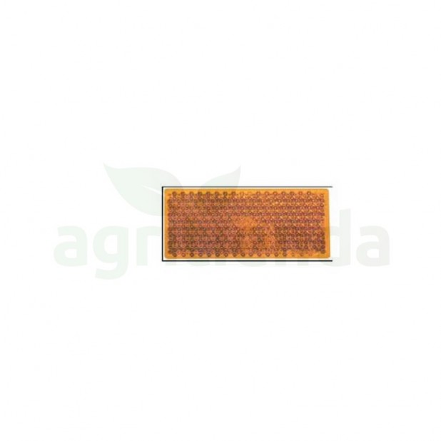 Refrectante rectangular ambar adesivo 10x45 r-747a