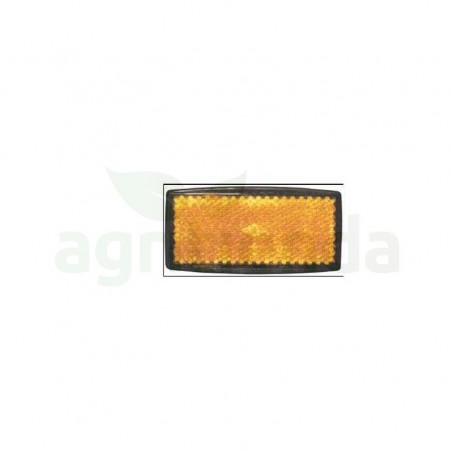 Refrectante rectangular ambar c/tornillo 105x54