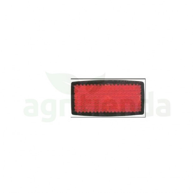 Refrectante rectangular rojo c/tornillo 105x54