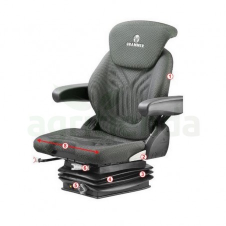 Asiento grammer compacto basic m (pvc)