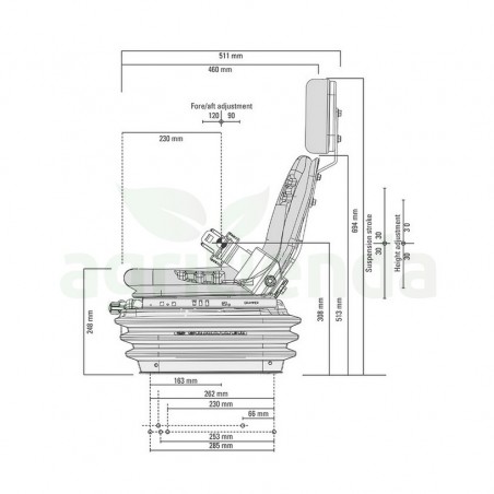 Asiento grammer compacto basic xs (pvc)