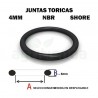 Junta torica nbr 70 shore de 30mm diametro interior x 5mm de grosor