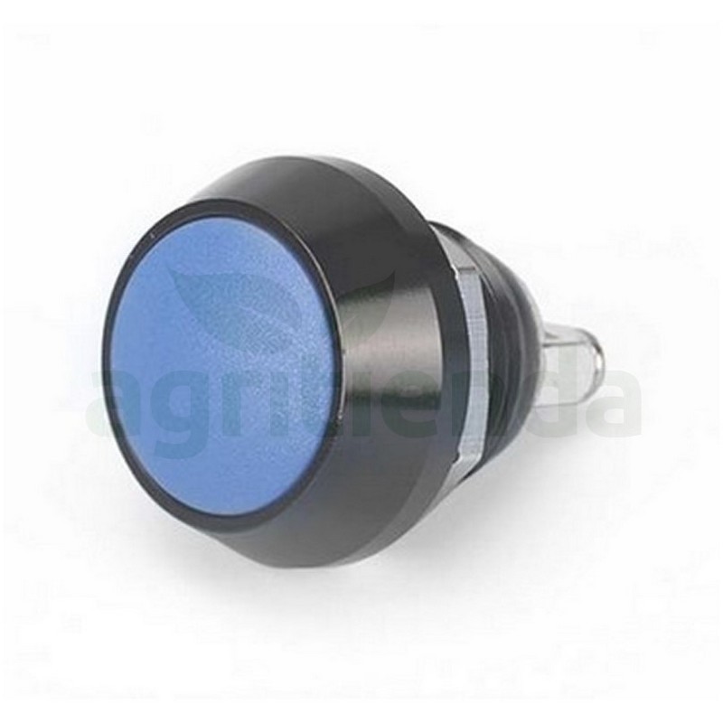 Boton pulsador azul Off-On 12mm C/tuerca terminal atornillado Topavi M6PRO M6 2006...
