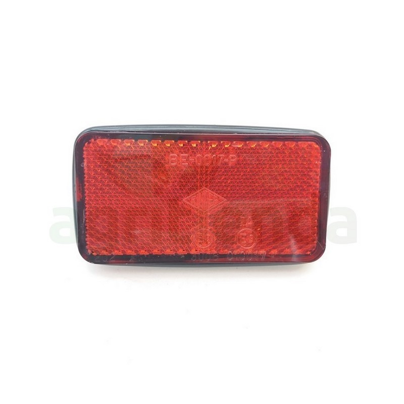 Reflectante rectangular rojo con dos tornillos R-768R