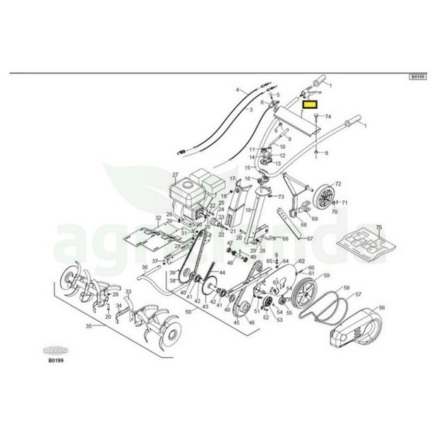 Maneta de embrague motoazada Barbieri b30