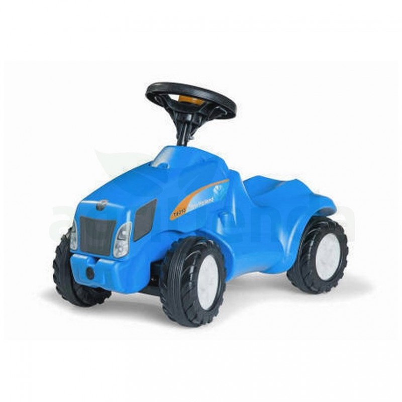 Tractor juguete new holland corre pasillos sin pedales con hueco bajo el capo