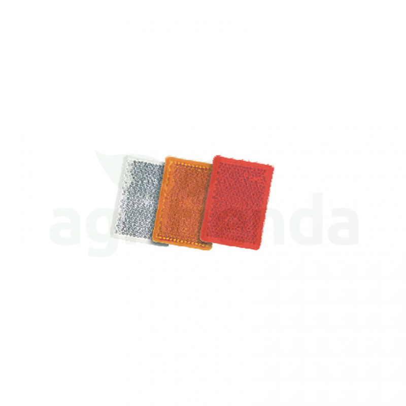 Reflectante rectangular adesivo rojo 62x45mm