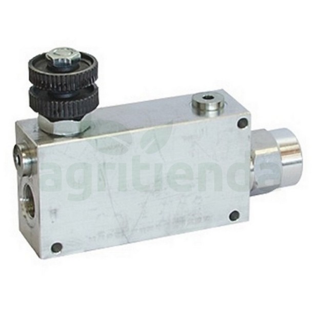 Regulador de presión compensado 3 Vias c/regulador en acero 3/8" bsp 250bar 50l/m