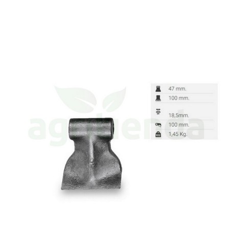 Martillo trituradora rm36 medidas 100x75 r98 d18,5mm valido para ventura serie "m"