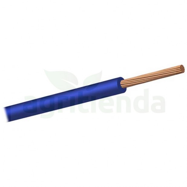 Cable electrico unipolar seccion 2.5 mm exterior 3.6 mm color azul