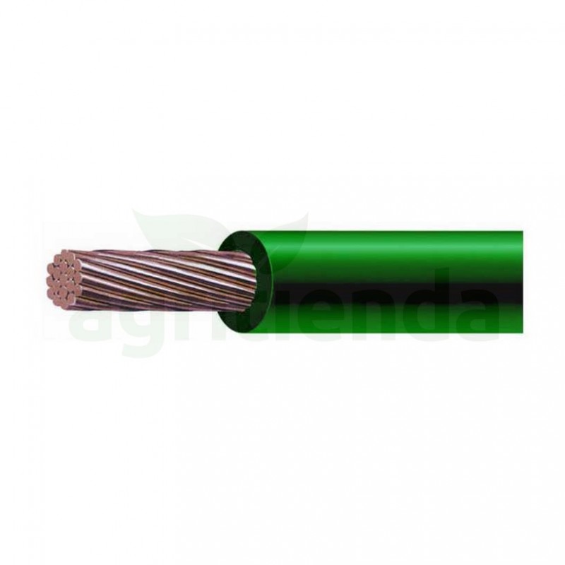 Cable electrico unipolar seccion 2.5 mm exterior 3.6 mm color verde