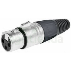 Conector hembra XLR 3 pines...