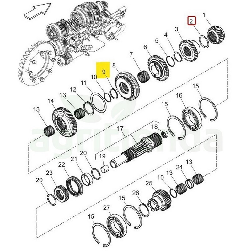 Circlip E-45 tractor McCormick x5