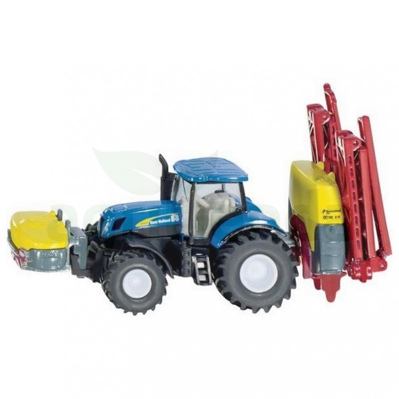 Juguete tractor new holland + pulverizadora 1:87