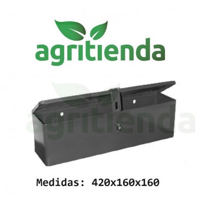 Caja herramientas tractor metalica 420x160x160 pintada negra