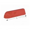 Protector barra interfilas adaptable poliuretano rojo 65cms antideriva