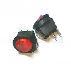 Interruptor basculante on-off redondo 15mm anclaje por presion