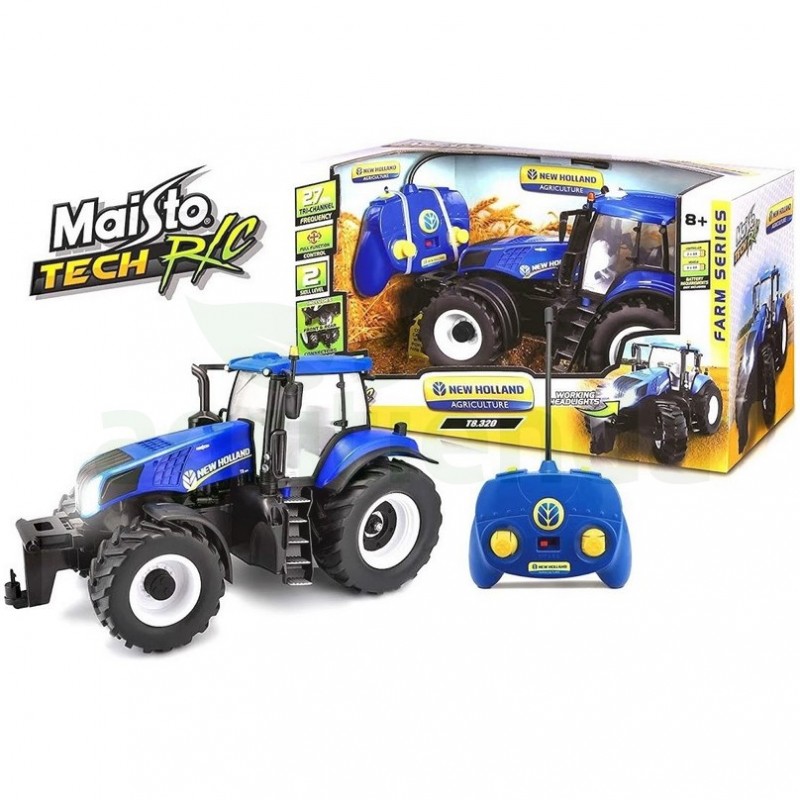 Tractor juguete new holland t8.320 teledirigido r/c con mando 27mhz escala 1:16 c/luces (6bat aa no incluidas)