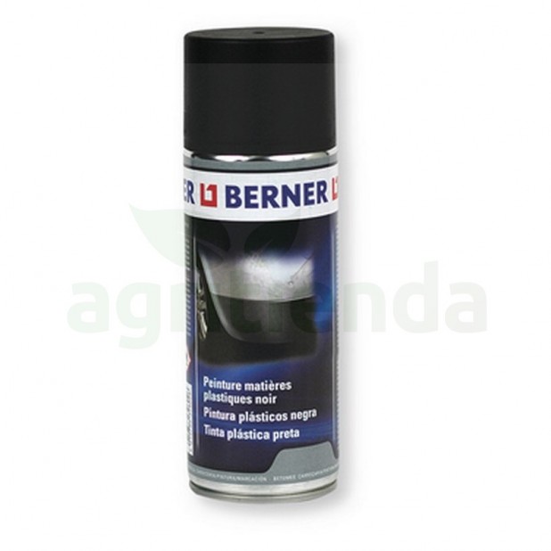 Bote pintura spray plastico negro 400 ml berner