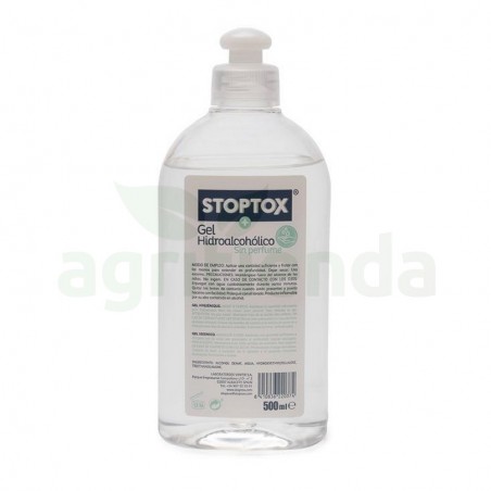 Gel hidroalcoholico stoptox + sin perfume 500ml covid19