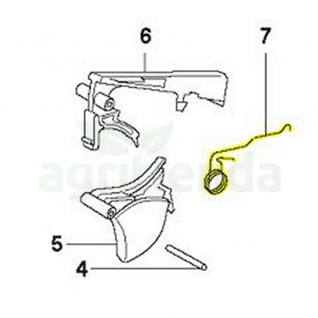 Muelle gatillo acelerador motosierra husqvarna 340 345 350 353 357xp 346xp