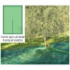 Manton oliva 5mx10m reforzado de polietileno alta densidad verde c/corte central y esquinas reforzadas