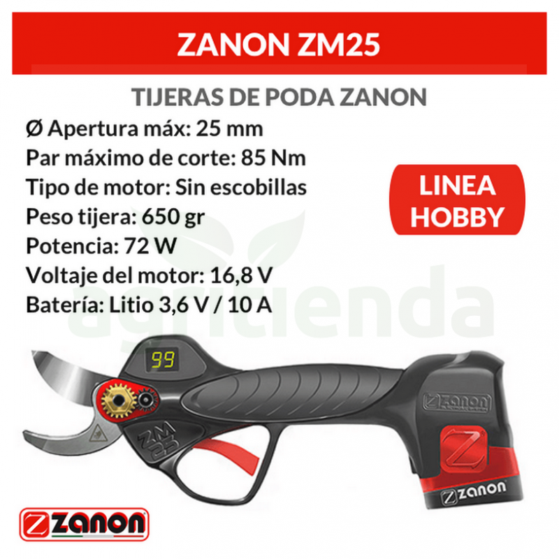 TIJERAS DE PODAR ELECTRICAS CON BATERIAS D.40 MM LI-ION 25V – RECAMBIOS LA  ORDEN