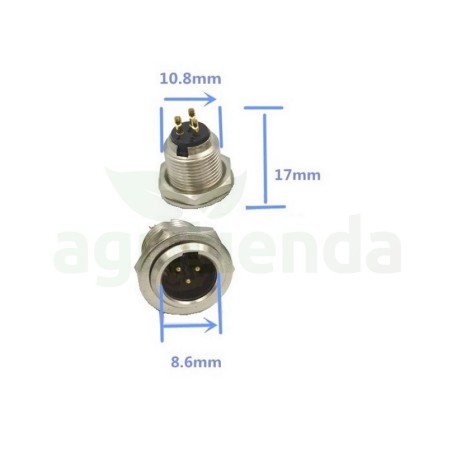 Conector hembra XLR mini carga bateria Zanon Drive 300s