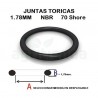 Junta torica nbr 70 shore de 41,00mm diametro interior x 1,78mm de grosor