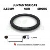 Junta torica nbr 70 shore de 101.2mm diametro interior x 3.53mm de grosor