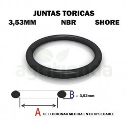 Junta torica nbr 70 shore de 113.89mm diametro interior x 3.53mm de grosor