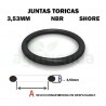 Junta torica nbr 70 shore de 50.8mm diametro interior x 3.53mm de grosor